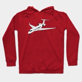 Private jet cartoon illustration Hoodie